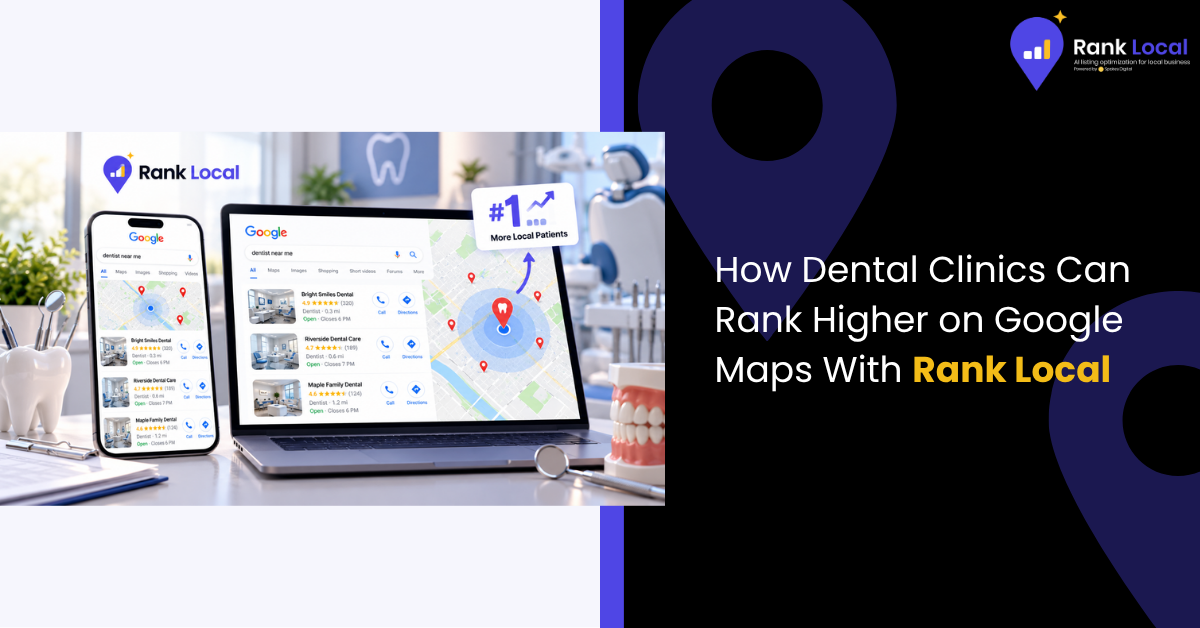 Dentist local search results on Google Maps on a phone