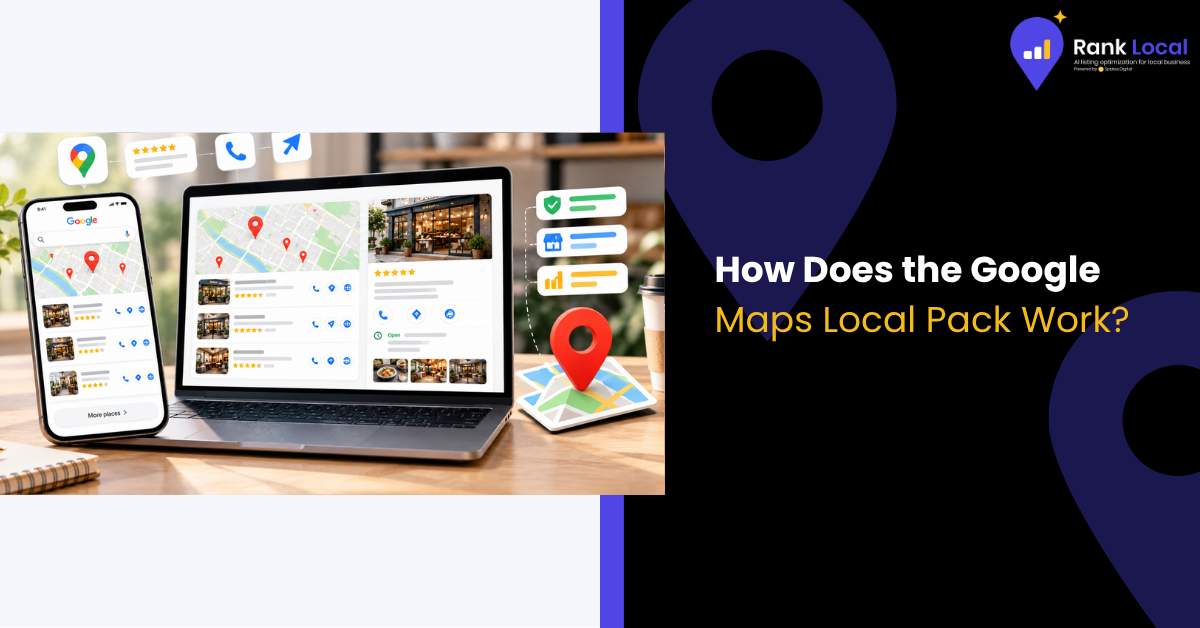 Google Maps Local Pack results on desktop and mobile